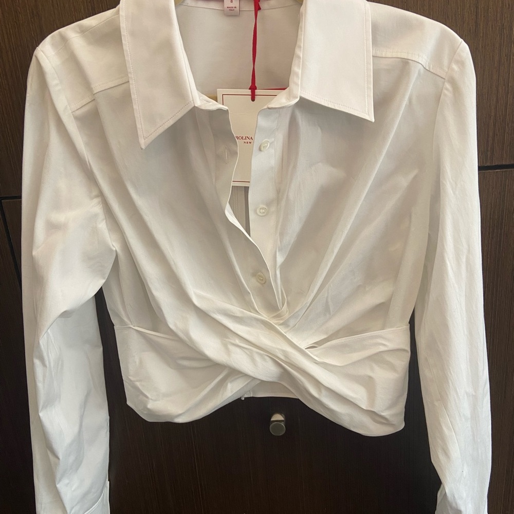 Carolina Herrera: cropped wrap shirt NWT (new season!)